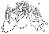 Angels Clipart Angel Singing Coloring Christmas Cliparts Pages Host Multitude Clip Printable Sing Man Colouring Library Group Microsoft Heavenly Webstockreview sketch template