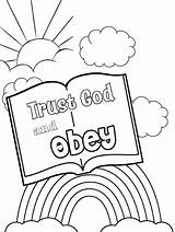 Coloring Trust Sunday School Bible Pages Activities Lessons Obey God Kids Sheets Activity Children Crafts Church Printable Toddler Preschool Jesus sketch template