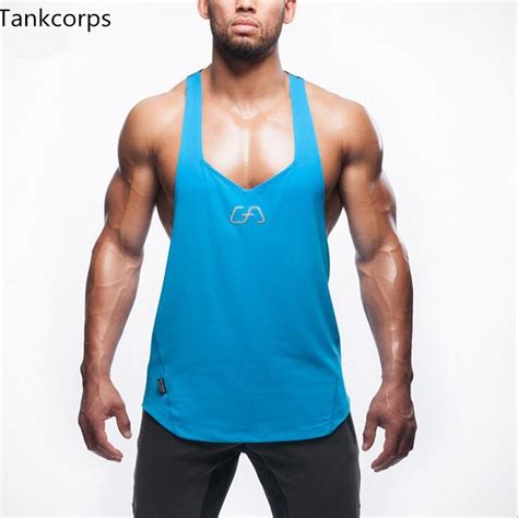 2017 New Brand Top Men S Clothing Gyms Tank Top Low Cut Armholes Vest