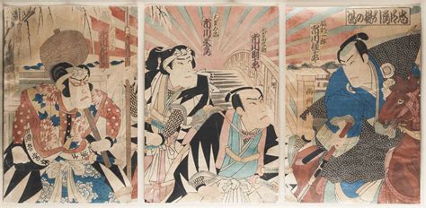 japanese block print triptych