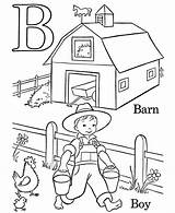 Coloring Pages Letter Letters Color Abc Barn Numbers Learning Boy Objects Printable Alphabet Sheets Kids Printables Worksheets Farm Years Sheet sketch template