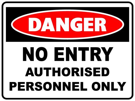 danger no entry authorised personnel only 300 x 225mm poly plastic sign ebay