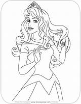 Coloring Pages Disneyclips Sleeping Beauty Aurora Disney Princess Printable Briar Rose Playing Hair Her Colouring Adult sketch template