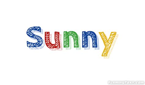 sunny Лого Бесплатный инструмент для дизайна имени от flaming text