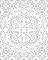 Mandala Coloring Geometric sketch template