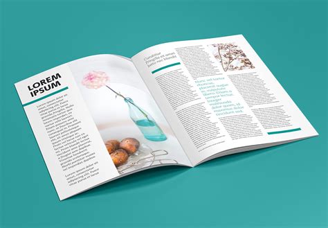 realistic  magazine mockup psd  title  pages  good mockups