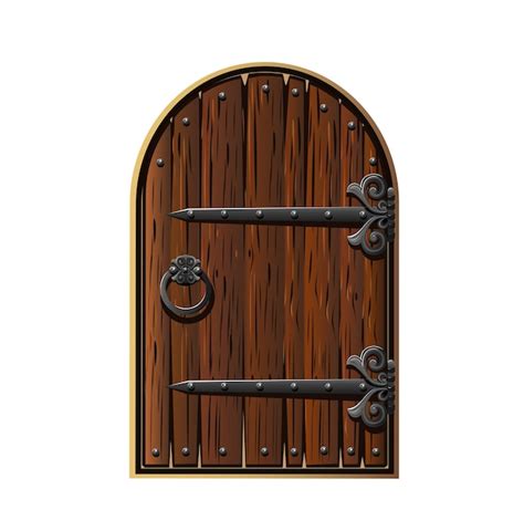 premium vector wooden door