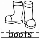 Boots Clipart Clip Winter Rain Boot Snow Clothes Outline Drawing Cliparts Jacket Template Kids Wellies Welly Collection Coat Cowboy Clothing sketch template