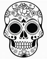 Coloring Pages Skull Printable Sugar Popular Adults Kids sketch template