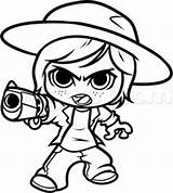 Walking Dead Coloring Pages Chibi Carl Draw Drawings Printable Drawing Step Books Book Grimes Nerd Crafts Easy Getcolorings Color Daryl sketch template