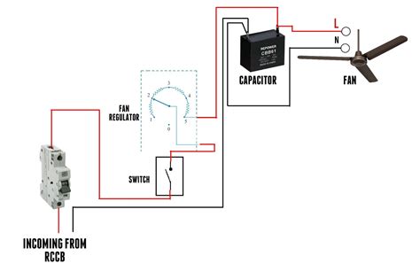 exhaust fan wiring diagram  capacitor