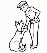 Police Coloring Pages Kids Officer Dog Printable Officers Clipart Dogs Policeman Protect Cliparts K9 Preschool Book Greeting Agent Moment Crafts sketch template