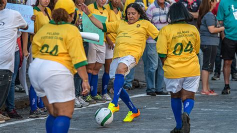 Naked Football Brazil Prostitutes Show Ball Skills To