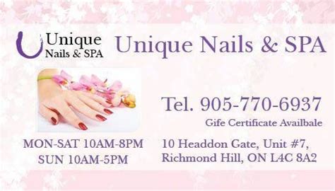 unique nails spa    family owned  operated professional