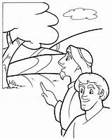 Emmaus Coloring Disciples Luke sketch template