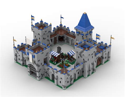 lego moc full castle  modular castle build  omalley