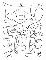 Coloring Birthday Pages Bear Teddy Gift Happy Grandpa Cute Library Clipart Popular sketch template