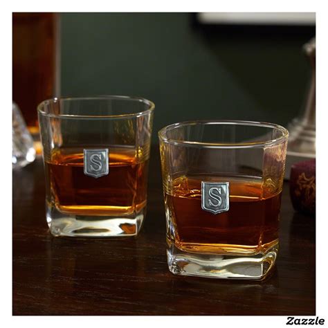 set of 2 regal crest rutherford whiskey glasses zazzle