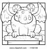 Gargoyle Coloring Clipart Cartoon Guardian Stone Night Pages Cory Thoman Vector Outlined Royalty Guardians Getcolorings Getdrawings 2021 sketch template