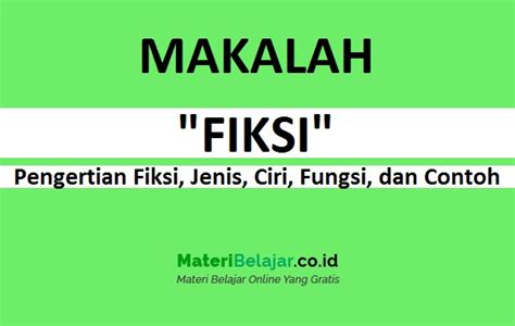 Apa Itu Fiksi Dan Apa Itu Nonfiksi Ujian