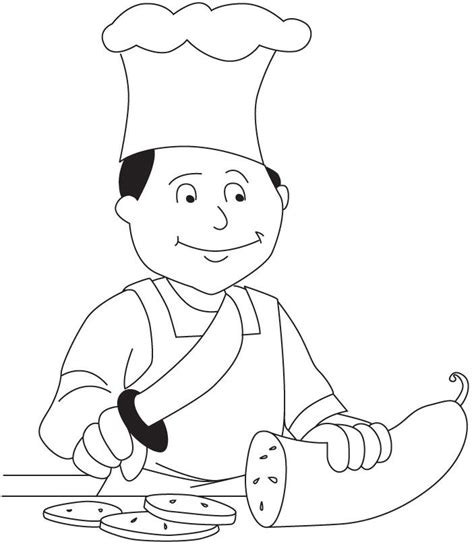 chef hat coloring page  getcoloringscom  printable colorings