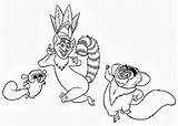 King Coloring Julien Pages Madagascar Getdrawings Lemur Getcolorings sketch template