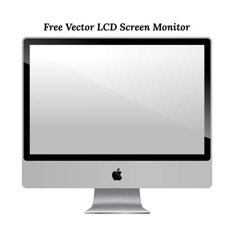 vector apple lcd monitor screen   ai eps format