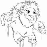 Abominable Yeti sketch template
