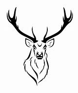 Line Stag Deer Clipart Tattoo sketch template