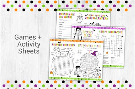 halloween activities games bingo coloring sheets  twingenuity