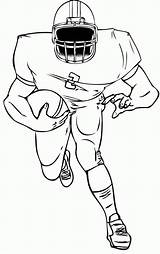 Football Coloring Pages Player Printable American Osu Players Raiders Color Clipart Sports Template Boys Drawing Kids Nfl Dolphin Draw Oakland sketch template