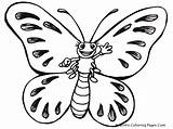Coloring Pages Realistic Butterfly Kids Butterflies Beautiful Cartoon sketch template