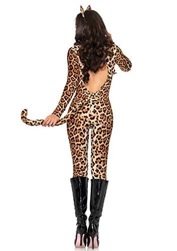 Leg Avenue Women S 3 Piece Sexy Cheetah Warm Catsuit Costume