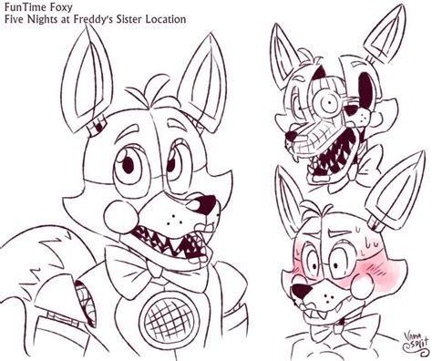 funtime foxy sketch flag coloring pages coloring pages  kids fnaf