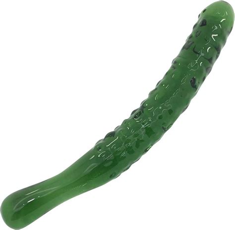 Glass Dildo Cucumber Shaped Crystal Dildo Increases Your