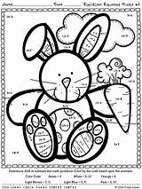 Color Code Easter Coloring Printables Math Worksheets Grade Pages Numbers Egg Puzzles 1st Equations Maths Addition Spring Activities Colouring Number sketch template
