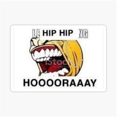 hip hip hooray webcore emoji meme sticker sticker  sale  harajokeu redbubble