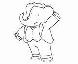 Babar sketch template