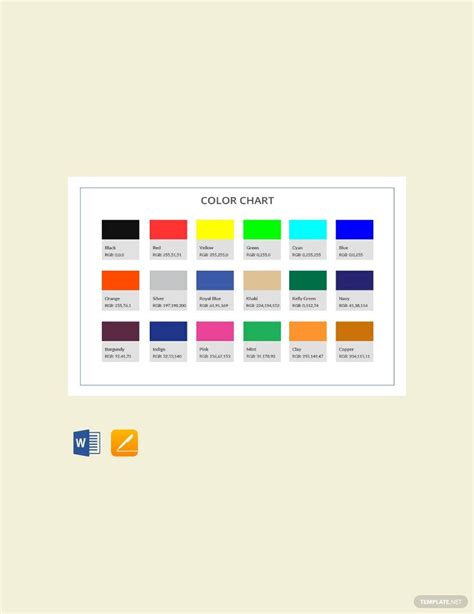 color chart template printable templates vrogueco