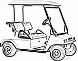 Golf Cart Drawing Cartoon Getdrawings sketch template