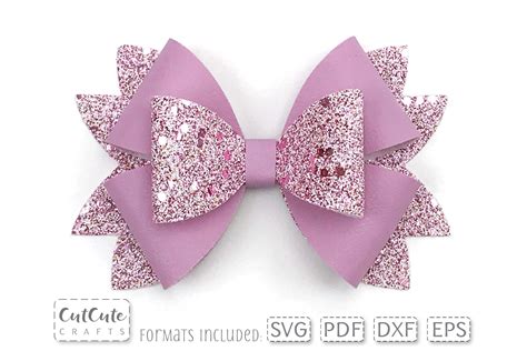 rich double bow svg cut files bow template  cut files