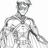 Nightwing sketch template