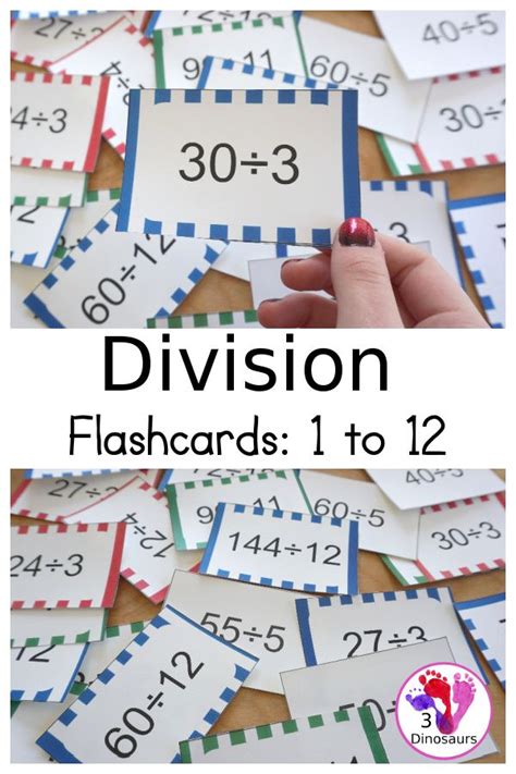 division flashcard printable division flash cards printable