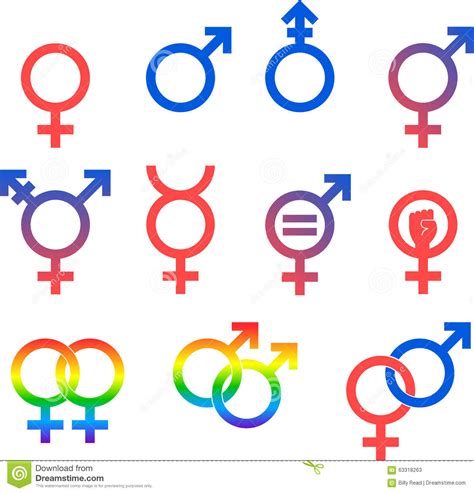 Gender Icon Set Stock Vector Image 63318263