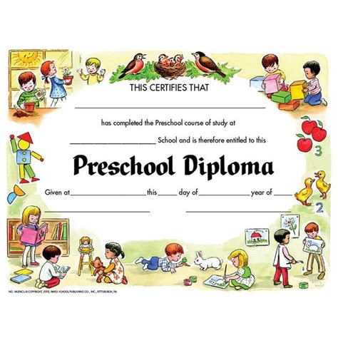 diplomas preschool  pk    preschool diploma kindergarten