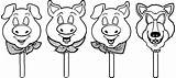 Pigs Little Mask Coloring Pages Printable Template Three Pig Kids Cartoon Sheets Peppa Wecoloringpage sketch template