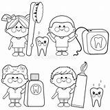 Kolorowanka Hygiene Dzieci Teeth Brushing Toothbrush Toothpaste Floss Tooth sketch template