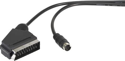 din connector scart av cable  mini din plug conradcom