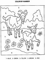 Goat Goats Preschool Hidden Malen Zahlen Ziegen Mungfali sketch template