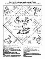 Fortune Teller Cootie Catcher Calorie sketch template